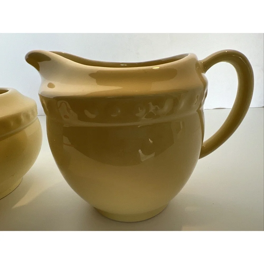 Southern Living at HOME Gail Pittman Sugar & Creamer YELLOW Made in USA 2pcs.